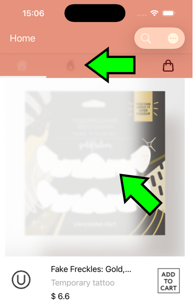 Step 1: notice blurrines or broad white stripes in your app